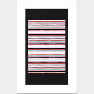 Stripes pattern, Pink, Red, Black, Blue, Stripes, Pattern, Fashion print, Funny art, Modern art, Wall art, Print, Minimalistic, Modern, Humor Posters and Art